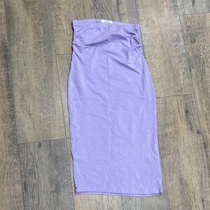 Elegant Strapless Lilac Dress